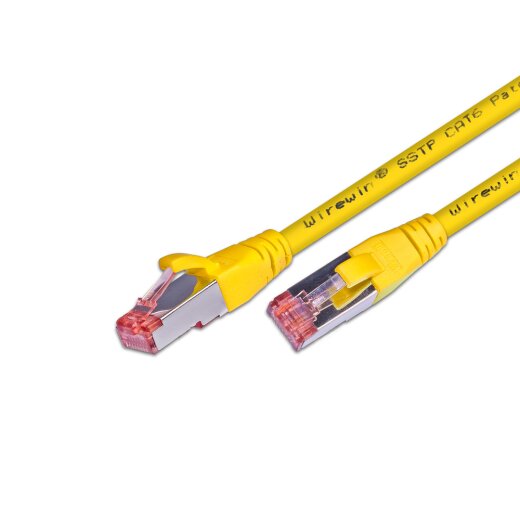 CAT.6 Netzwerkkabel | Patchkabel, STP, 2 x RJ45 / PIMF, Gelb, 5m