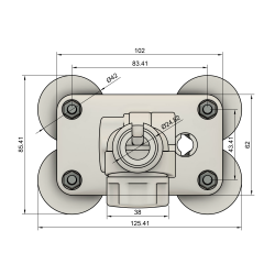 TravelConnector 3DKM - 3D tilt holder, magnetic foot, 1" UNS thread