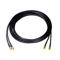 4G antenna extension cable, dual, 5m, SMA male plug to SMA female socket