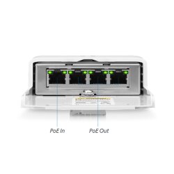 1 x passive PoE-In Port, 3 x passive PoE-Out