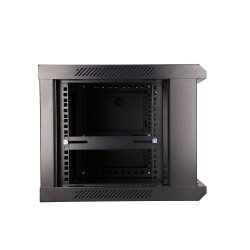 WIREWIN WCAB PS2 6U - 19" cabinet, 600x450mm, Glassdoor, black