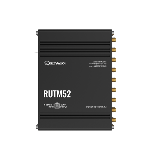 Teltonika RUTM52 Dual-5G Router with two 5g modems, dual-sim and eSiM support