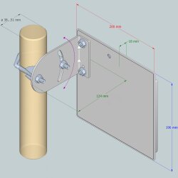 Technische Zeichnung der IP-G0812-F2457-M2