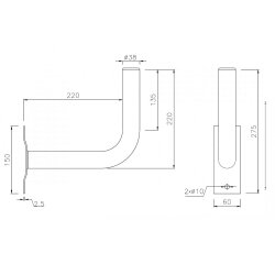 Construction view of galvanized antenna mount with...