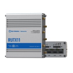 Connectors on the back of the RUTX11 4G router for antennas