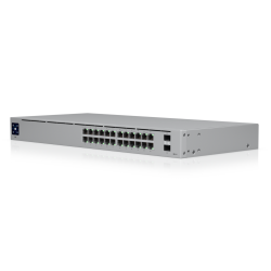 Back of the USW-Pro-24-POE switch with power connector