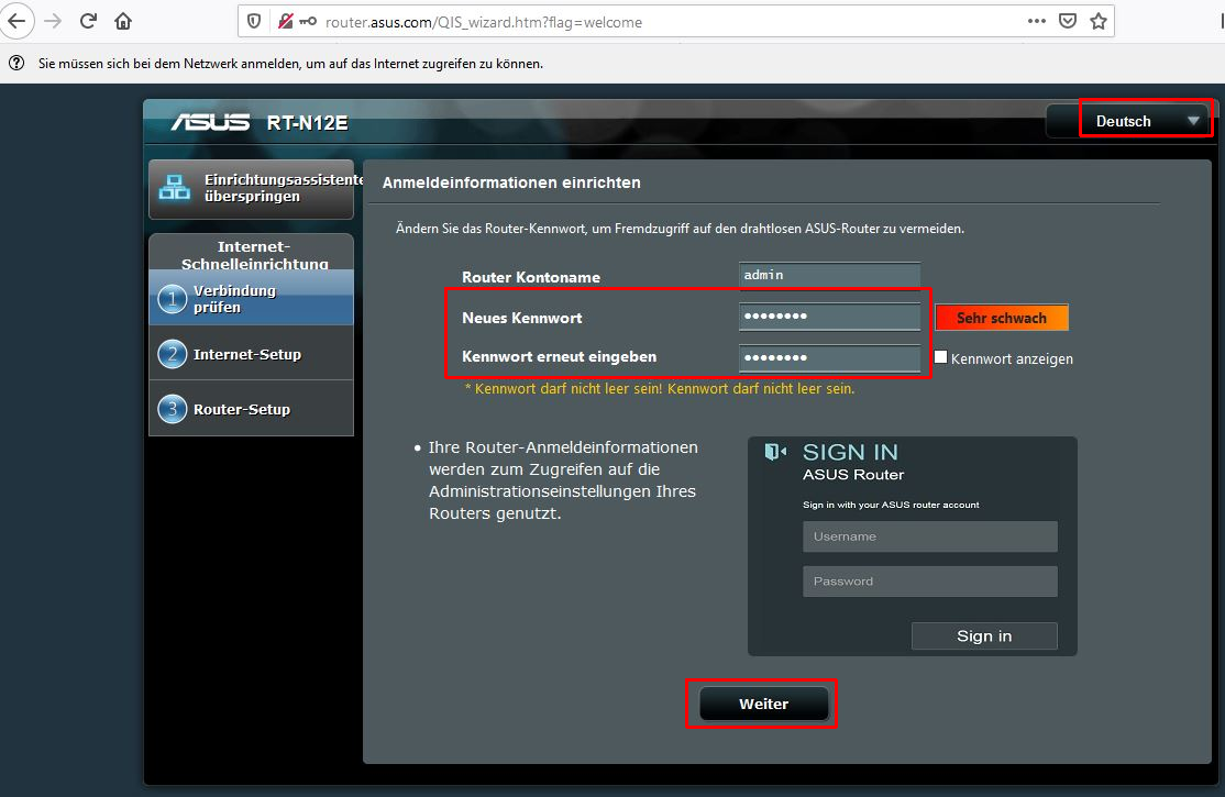 ASUS RT-N12E als Access Point - Schritt 4